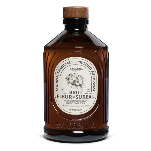 Bacanha -- Sirop saveur fleur de sureau brut bio - 400 ml